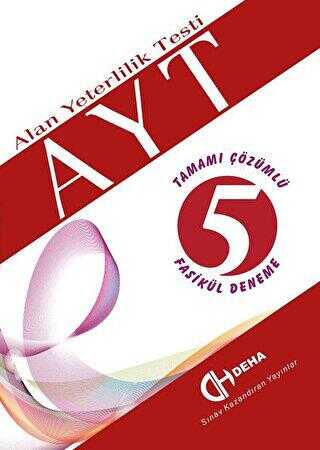 Deha Yayınları Alan Yeterlilik Testi Tamamı Çözümlü 5 Fasikül Deneme - Deha Yayınları