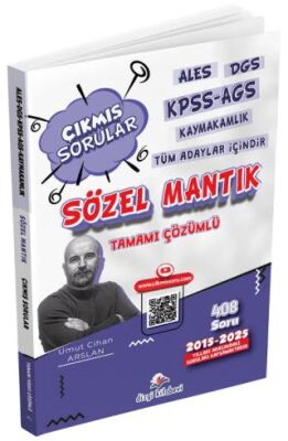 ALES DGS KPSS AGS Kaymakamlık Tüm Adaylar İçin Sözel Mantık Tamamı Video Çözümlü Çıkmış Sorular - 1