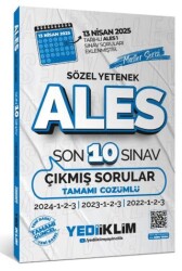 ALES Master Serisi Sözel Yetenek Tamamı Çözümlü Son 10 Sınav Çıkmış Sorular - Yediiklim Yayınları