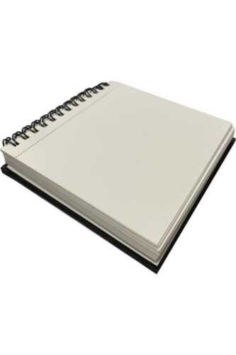 Alex Schoeller Sketchbook Sert Kapak Eskiz Defteri 120gr 12x12 70yp Spiralli Soft White Çizgisiz
