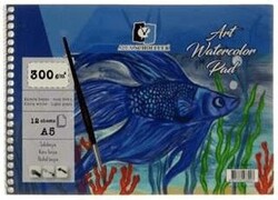 Alex Schoeller A5 300Gr 12Li Spiralli Art Sulu Boya Defteri Alx-3947 - Alex Schoeller