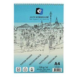 Alex Schoeller Eskiz Blok Defter 120gr A4 40 Yaprak ALX-0278 - 1