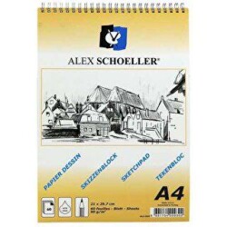 Alex Schoeller Eskiz Blok Defter 90gr A4 60 Yaprak ALX-820 - Alex Schoeller