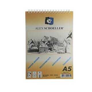Alex Schoeller Eskiz Blok Defter 90gr A5 60 Yaprak ALX-821