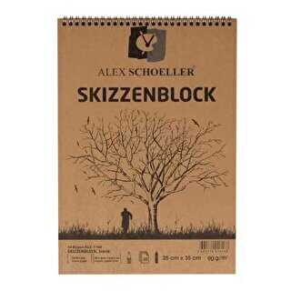 Alex Schoeller Kraft Eskiz Defteri 90gr 25x35cm 30 Yaprak ALX-1168