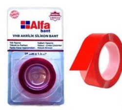 Alfa Akrilik Silikon Bant 18Mmx1.5Mt - Alfa