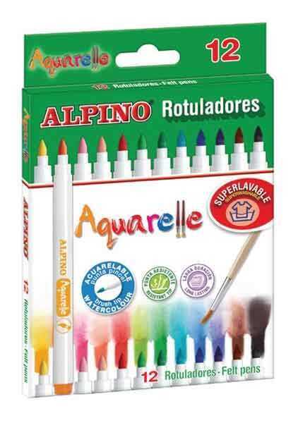 Alpino Aquarelle Fırça Uçlu Keçeli Kalem - 12 Li