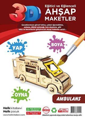 Ambulans Ahşap Maket - 1