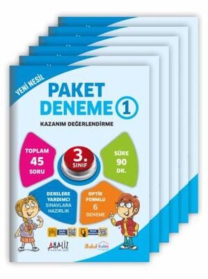 Analiz Yayınları 3. Sınıf Yeni Nesil Paket Deneme 6`lı - 1