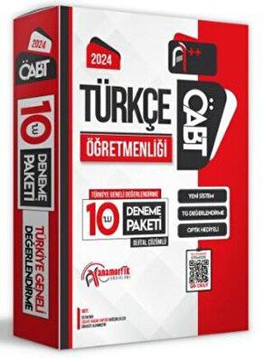 Anamorfik Yayınları 2024 ÖABT Türkçe Öğretmenliği Türkiye Geneli 10 Deneme Dijital Çözümlü