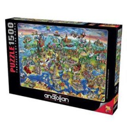 Anatolian Puzzle 1500 Parça Avrupa Haritası - Anatolian
