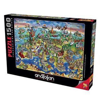 Anatolian Puzzle 1500 Parça Avrupa Haritası - 1