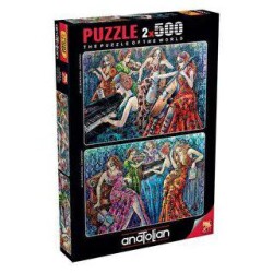 Anatolian Puzzle 2x500 Parça Renkli Notalar 1-2 - Anatolian