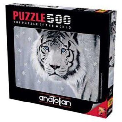 Anatolian Puzzle 500 Parça Beyaz Kaplan - Anatolian
