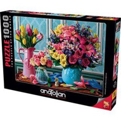 Anatolian Puzzle Rengarenk Buketler 1000 Parça Puzzle 1130 - Anatolian