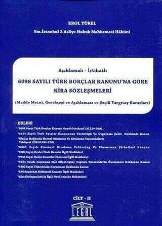 6098 Sayılı Türk Borçlar Kanunu`na Göre Kira Sözleşmeleri 2 Cilt Takım