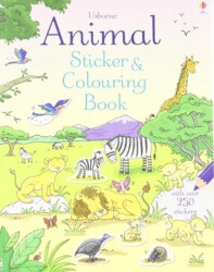Animal Sticker Colouring Book - Usborne