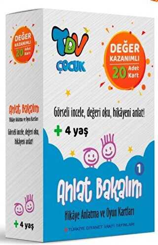 Anlat Bakalım 1 Hikaye Anlatma Ve Oyun Kartları Değer Kazanımlı 20 Kart - Türkiye Diyanet Vakfı Yayınları