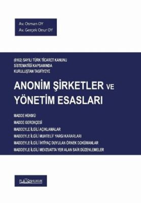 Anonim Şirketler ve Yönetim Esasları - 1