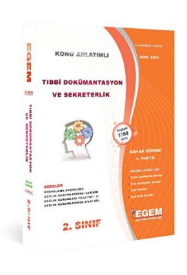 AÖF 2. Sınıf Tıbbi Dökümantasyon ve Sekreterlik 4. Yarıyıl Kod 2221 - 1