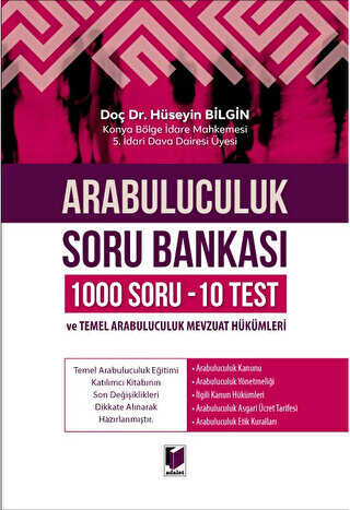 Arabuluculuk Soru Bankası 1000 Soru - 10 Test ve Arabuluculuk Mevzuat Hükümleri