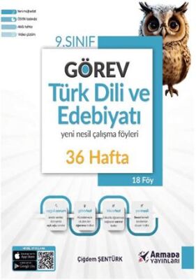 Armada Yayınları 9. Sınıf Görev Türk Dili ve Edebiyatı Yeni Nesil Çalışma Föyleri 36 Hafta - 1