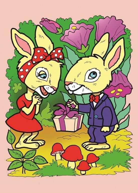Art Puzzle 35+60 Parça Tavşanlar ve Ayı Ailesi