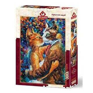 Art Puzzle 1000 Parça Aşık Kedilerin Dansı