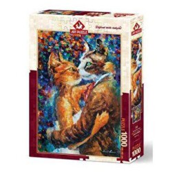 Art Puzzle 1000 Parça Aşık Kedilerin Dansı - Art Puzzle