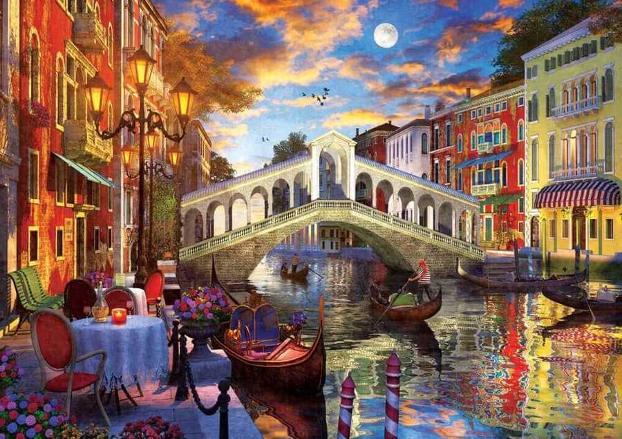 Art Puzzle 1500 Parça Rialto Köprüsü Venedik
