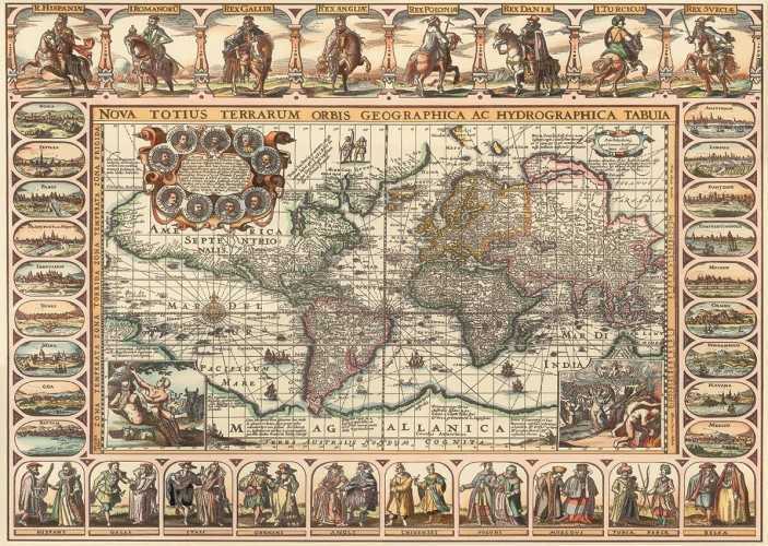 Art Puzzle 2000 Parça Eski Dünya Haritası