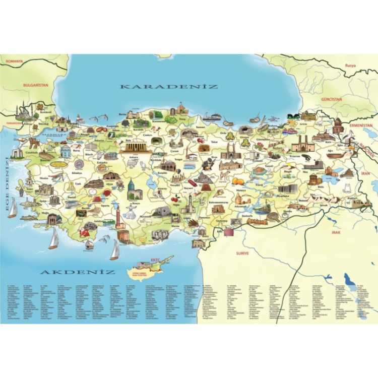 Art Puzzle 260 Parça Türkiye Kültür Haritası