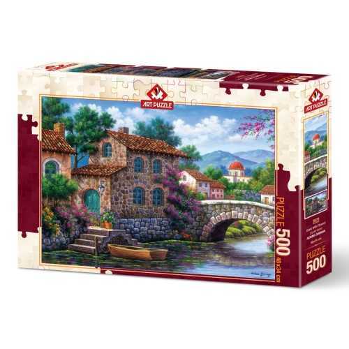 Art Puzzle 500 Parça Çiçekli Kanal