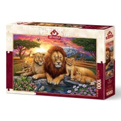 Art Puzzle Aslan Ailesi 1000 Parça Puzzle 5221 - 1