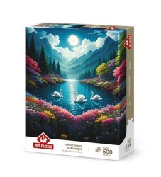 Art Puzzle Ay Işığında Kuğular Gölü 500 Parça Puzzle - Art Puzzle