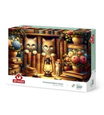 Art Puzzle Bilge Kediler Kitaplığı 260 Parça Puzzle - 1