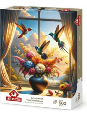 Art Puzzle Çiçeklerin Ve Kanatların Ezgisi 500 Parça Puzzle - 1