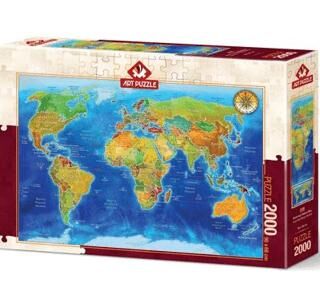 Art Puzzle Jeopolitik Dünya Haritası 2000 Parça Puzzle - 1