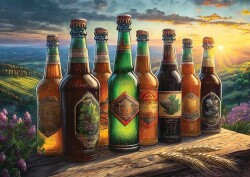 Art Puzzle Retro Bira Şişeleri 1000 Parça Puzzle - 2