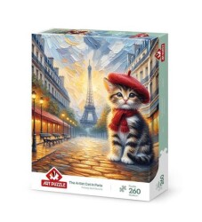 Art Puzzle Sanatçı Kedi Paris’Te 260 Parça Puzzle - Art Puzzle