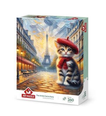 Art Puzzle Sanatçı Kedi Paris’Te 260 Parça Puzzle - 1