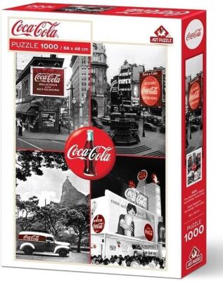 Art Puzzle Siyah Beyaz`ın Kırmızılığı, Coca Cola 1000 Parça - 1
