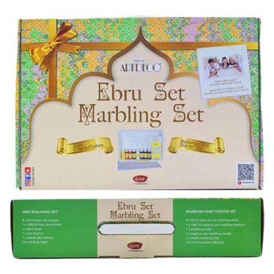 Artdeco Ebru Başlangıç Seti A4 tekneli 8x30ml - 1