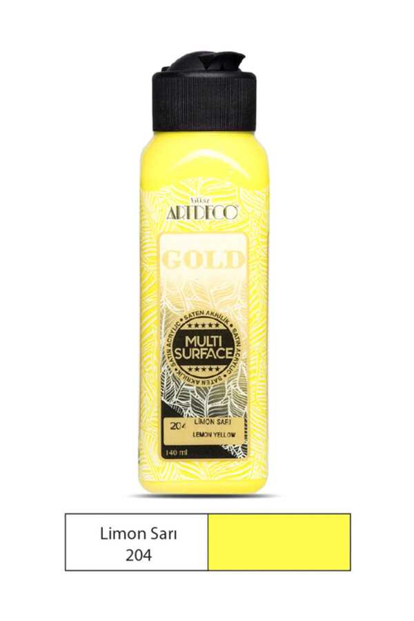 Artdeco Gold Akrilik Boya 140Ml Limon Sarı 204