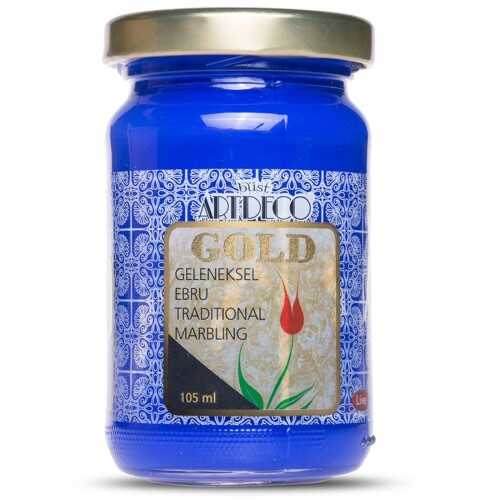 Artdeco Gold Geleneksel Ebru Boyası 105Ml Koyu Mavi 446 S.4