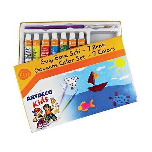 Artdeco Kids Guaj Boya Seti 7X6Ml Fırça Hediyeli