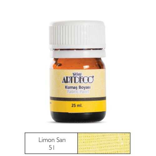 Artdeco Kumaş Boyası 25Ml Limon Sarısı 51