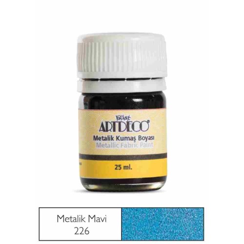 Artdeco Metalik Kumaş Boyası 25Ml Mavi 226
