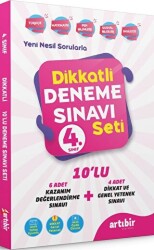 4. Sınıf Dikkatli Deneme Seti - Artı Bir Yayınları