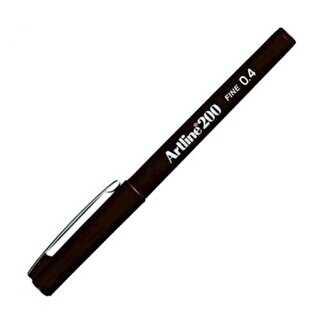 Artline 200N Fine Keçe Uçlu Yazı Kalemi Uç 0.4mm Koyu Kahverengi